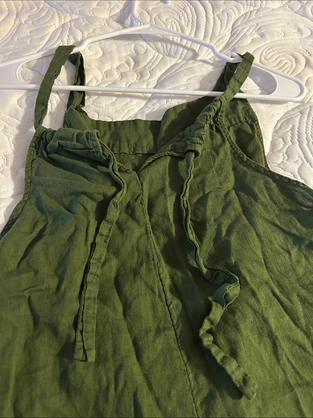 Haute Hippie Olive Wide-Leg Jumpsuit with Adjustable Straps Size Medium - Picture 7 of 10
